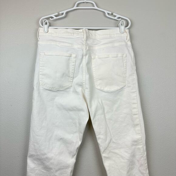 Everlane The Cheeky Jean White Crop Size 32 - Picture 5 of 13